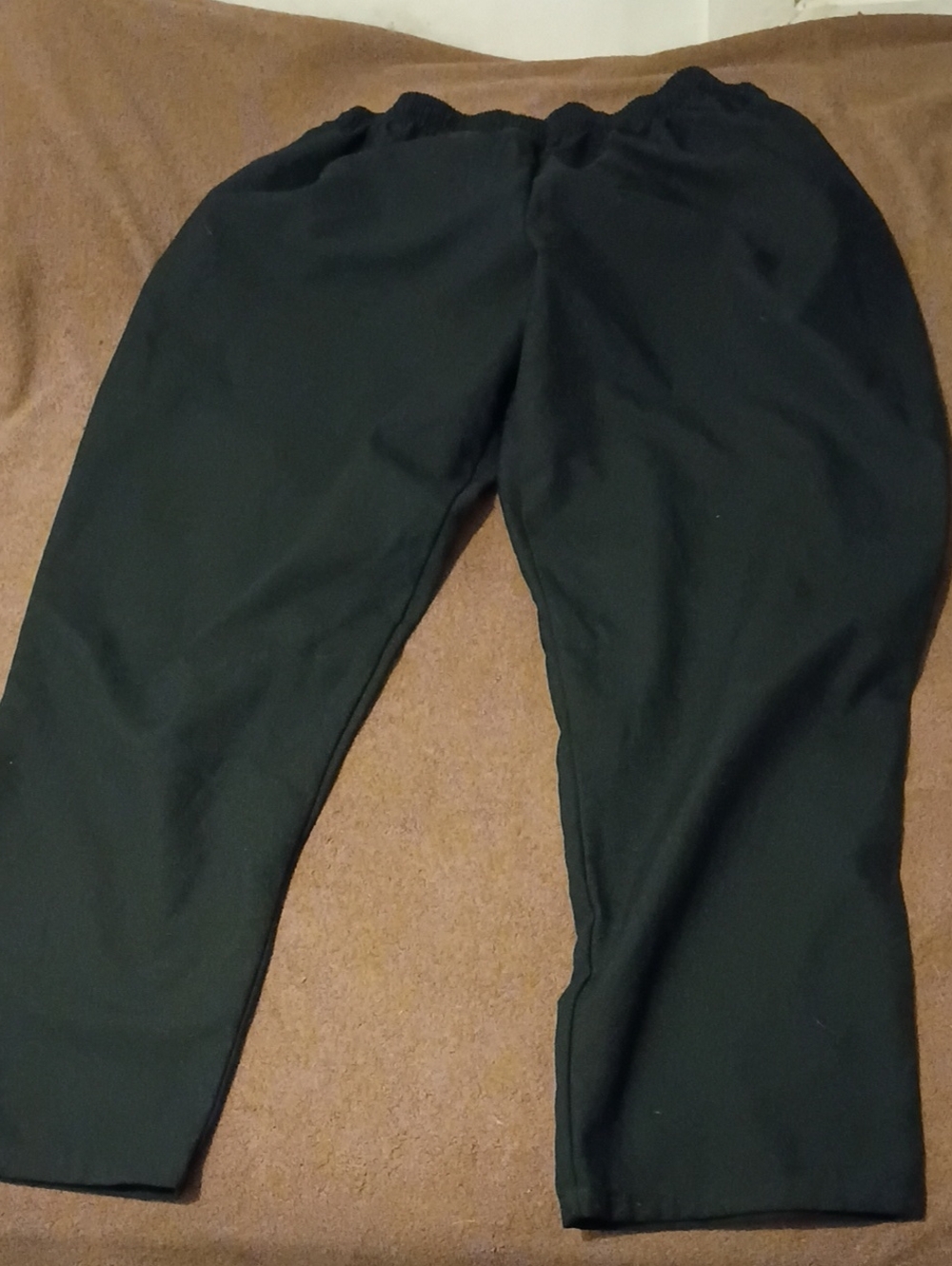 Men's Black Elastic-Waist Jogger Pants
